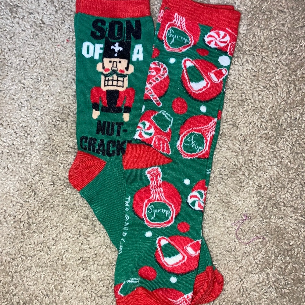 NWOT Elf the movie themed Christmas socks son of a nutcracker set 2 pairs ELF